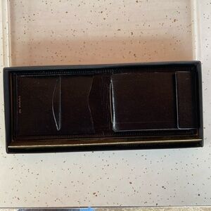 Vintage (2) JC Penney Co. Men’s Black Bi-gold Black Wallet Calf Skin